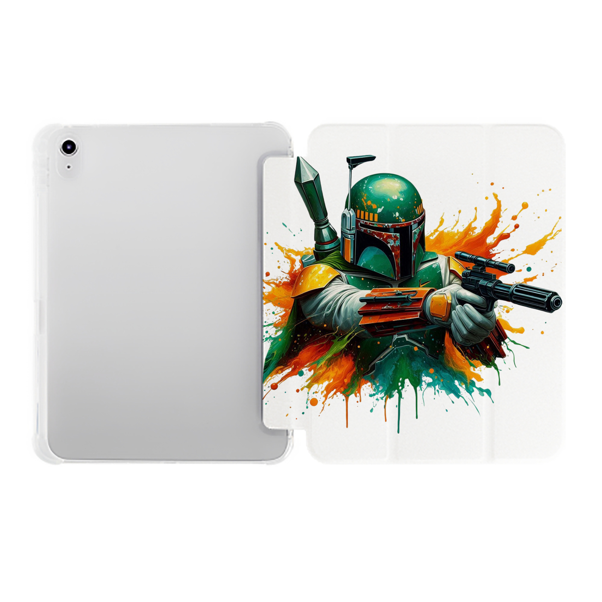 （画像用） スター・ウォーズ Star Wars IPad ケース ペン収納付き 三つ折りスタンド PUレザー×シリコン 対応機種9.5/10.5/10.9インチ